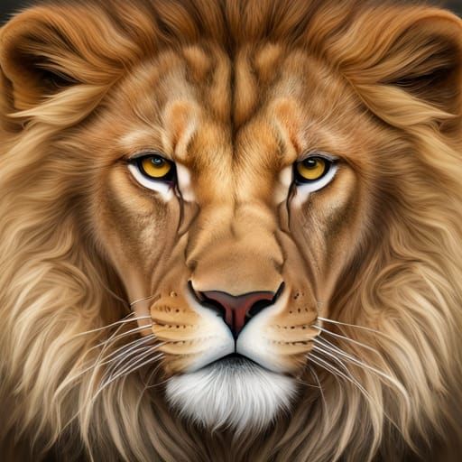 Ultra Realistic Lion Portrait in Natural Light