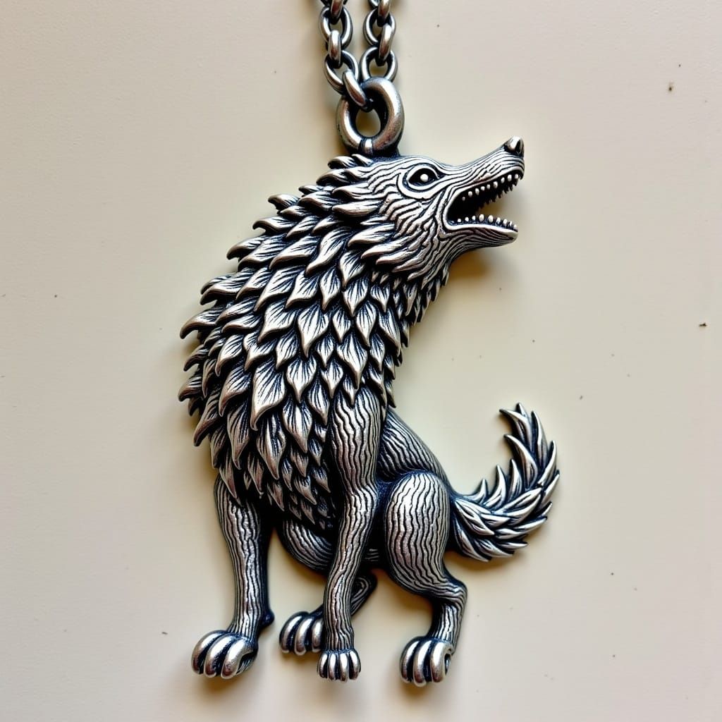 Wolf Charm in Urban Comic Style