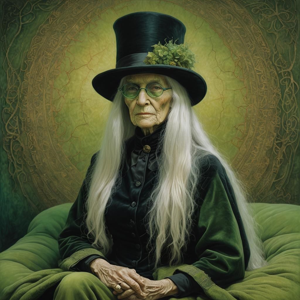 Fantasy Portrait of an Elderly Woman in Beksiński Style
