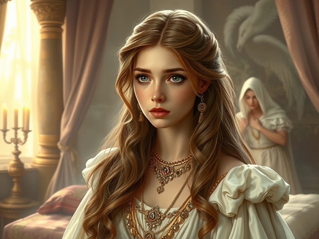 Ethereal Princess Prepares to Depart Ancient Rome