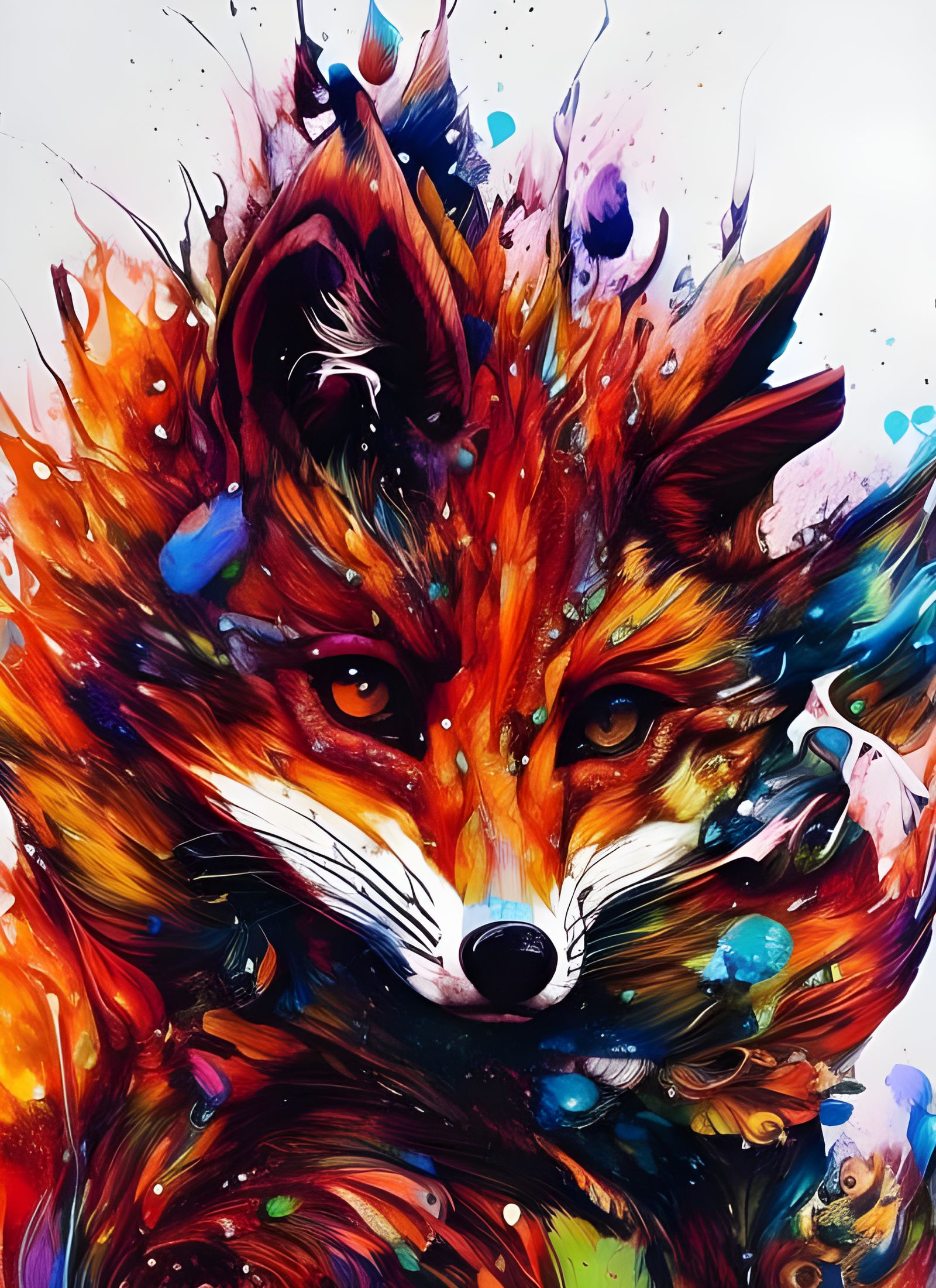 Magical Fire Fox Digital Illustration