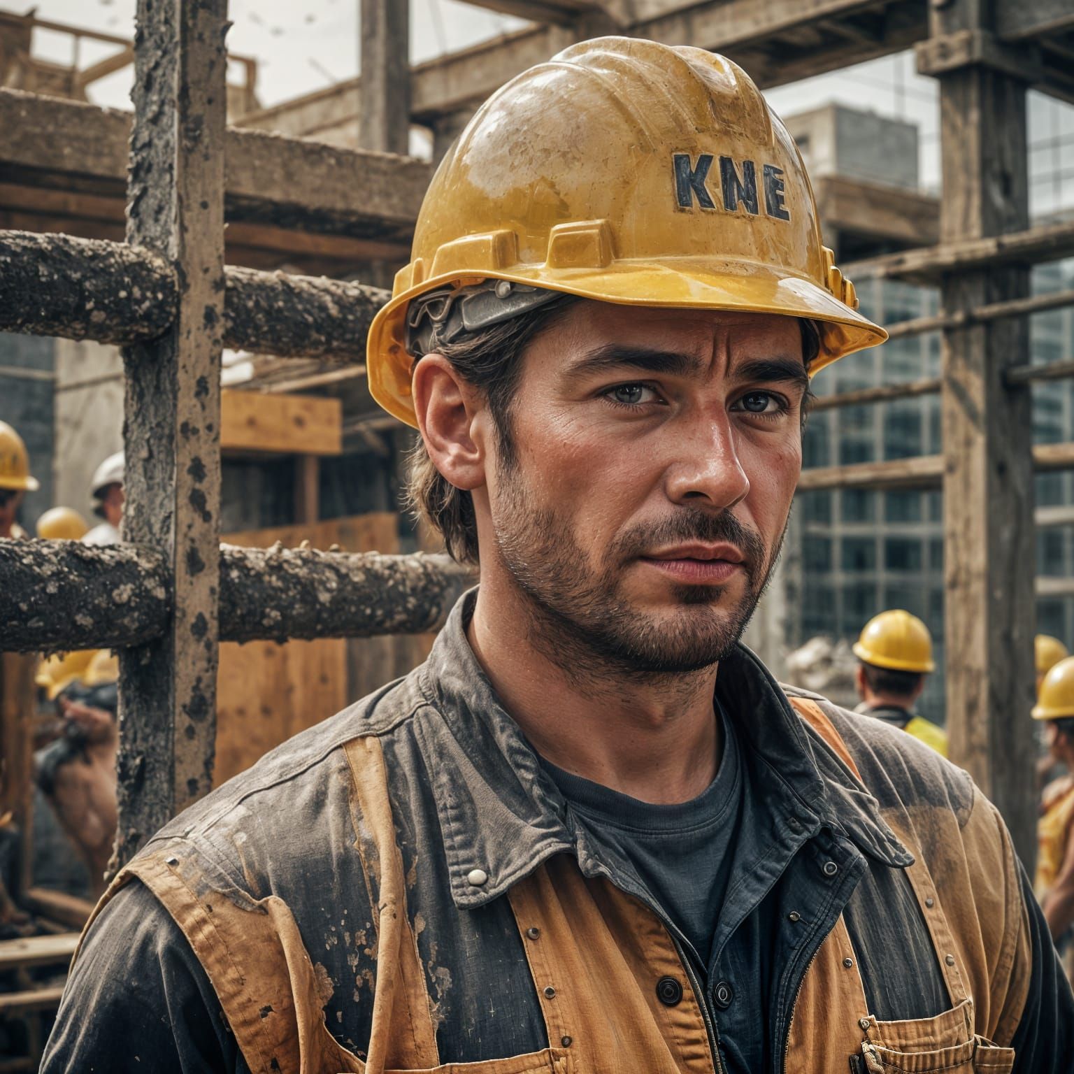 Hard Working Construction Worker in Action