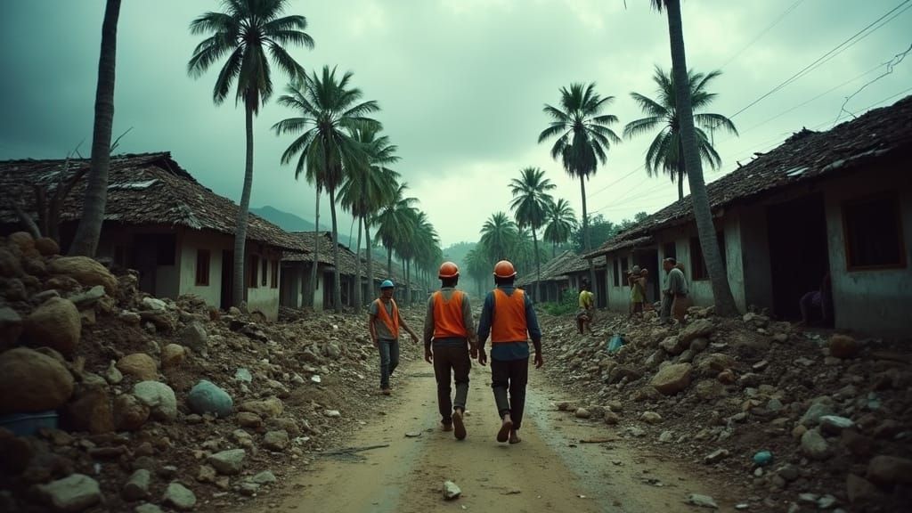 Devastated Village Under Rescue in Myanmar