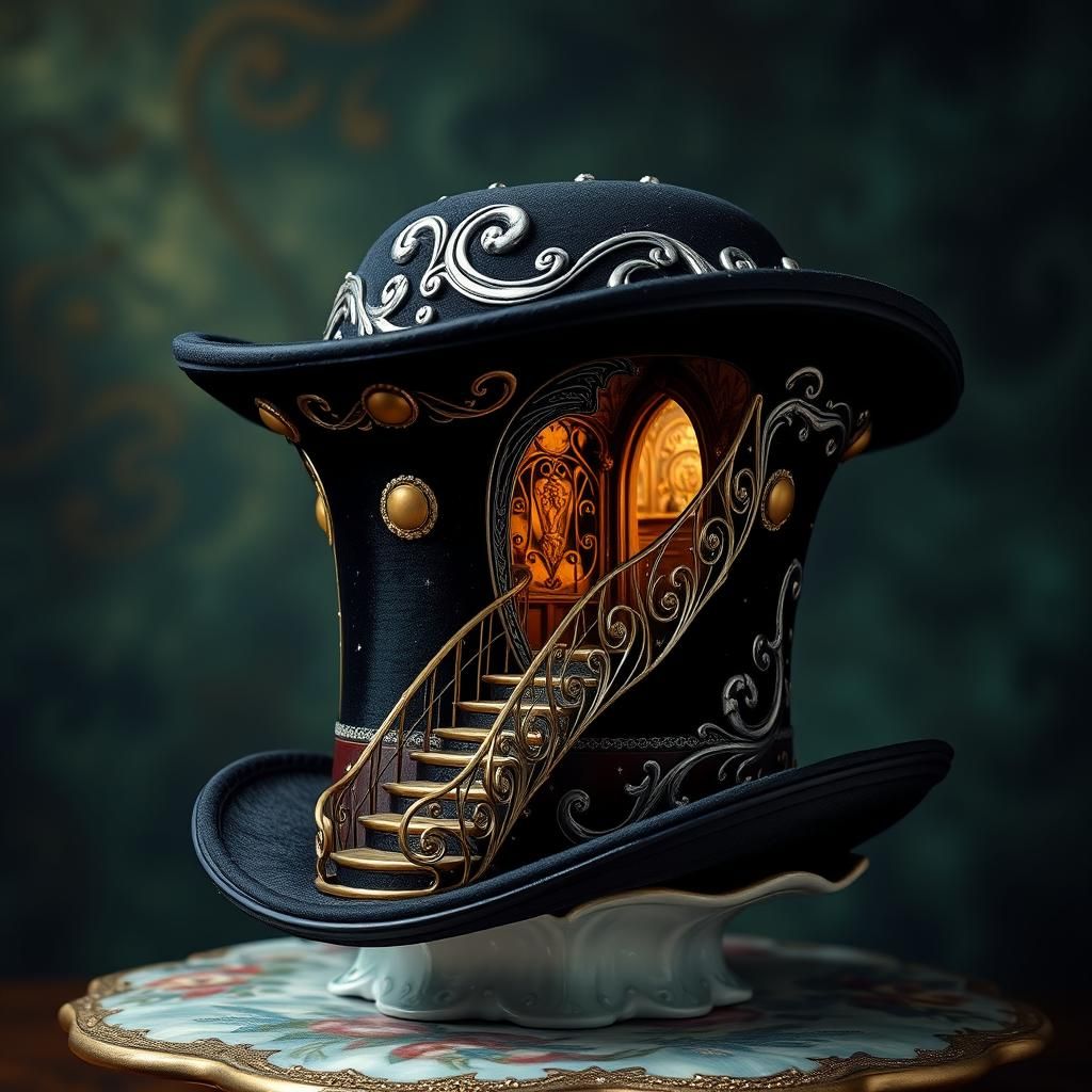 Enchanted Top Hat Portal to a Whimsical World