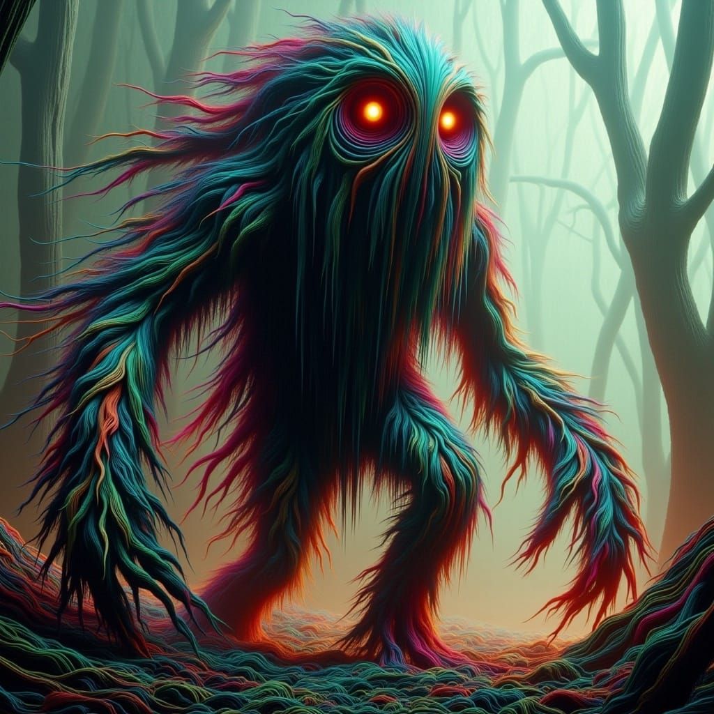 Chibi Predator in Apocalyptic Landscape