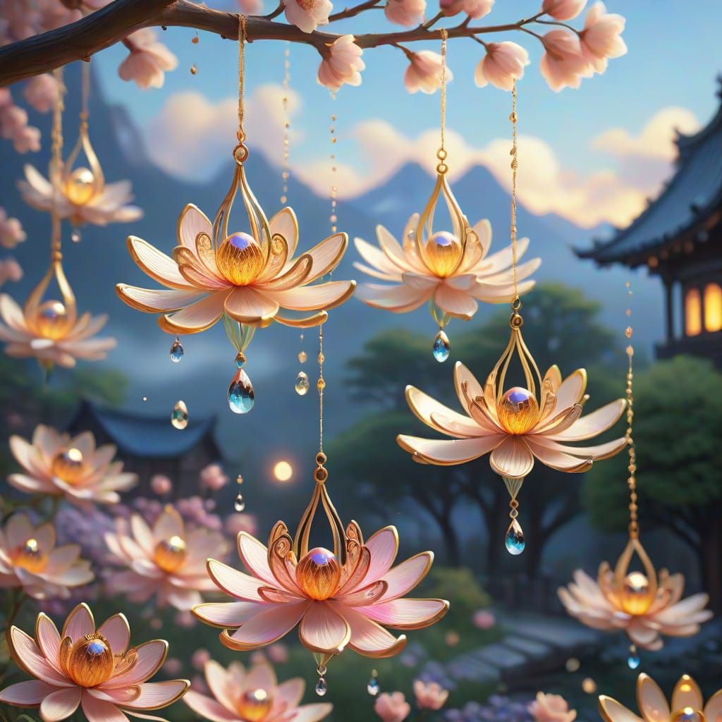 Ethereal Droplet of Light Amidst Whirling Flames