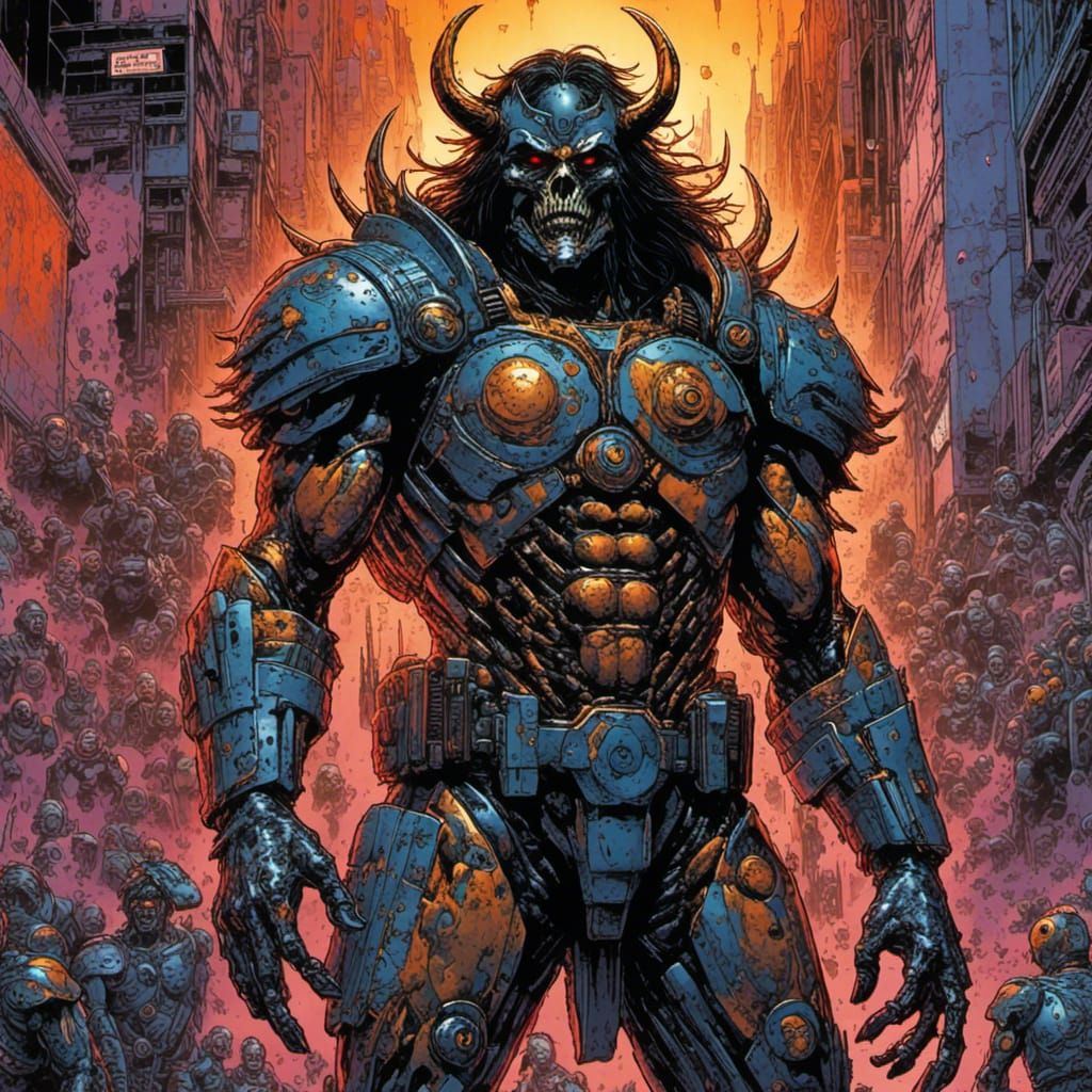 Steppenwolf Villain in Graphic Novel Style