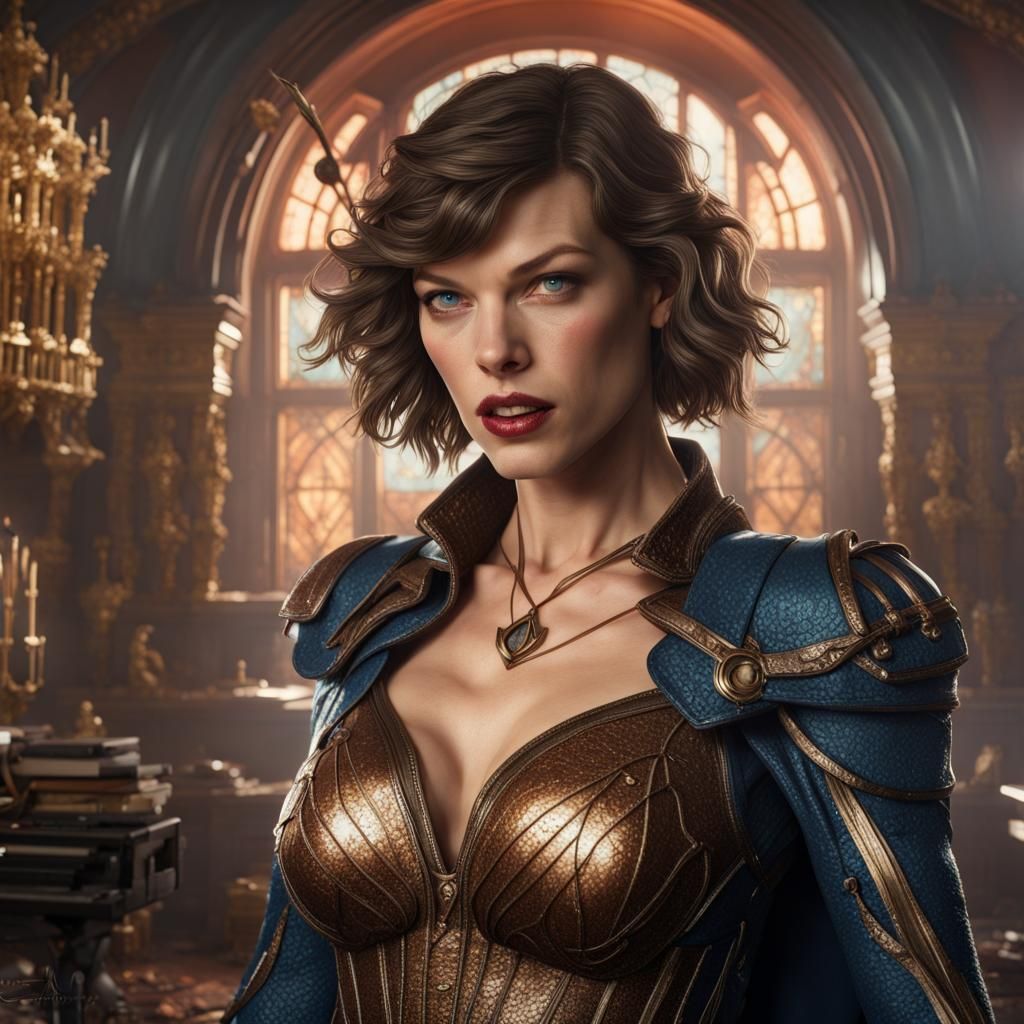 Milla Jovovich as DC's Calendar Girl