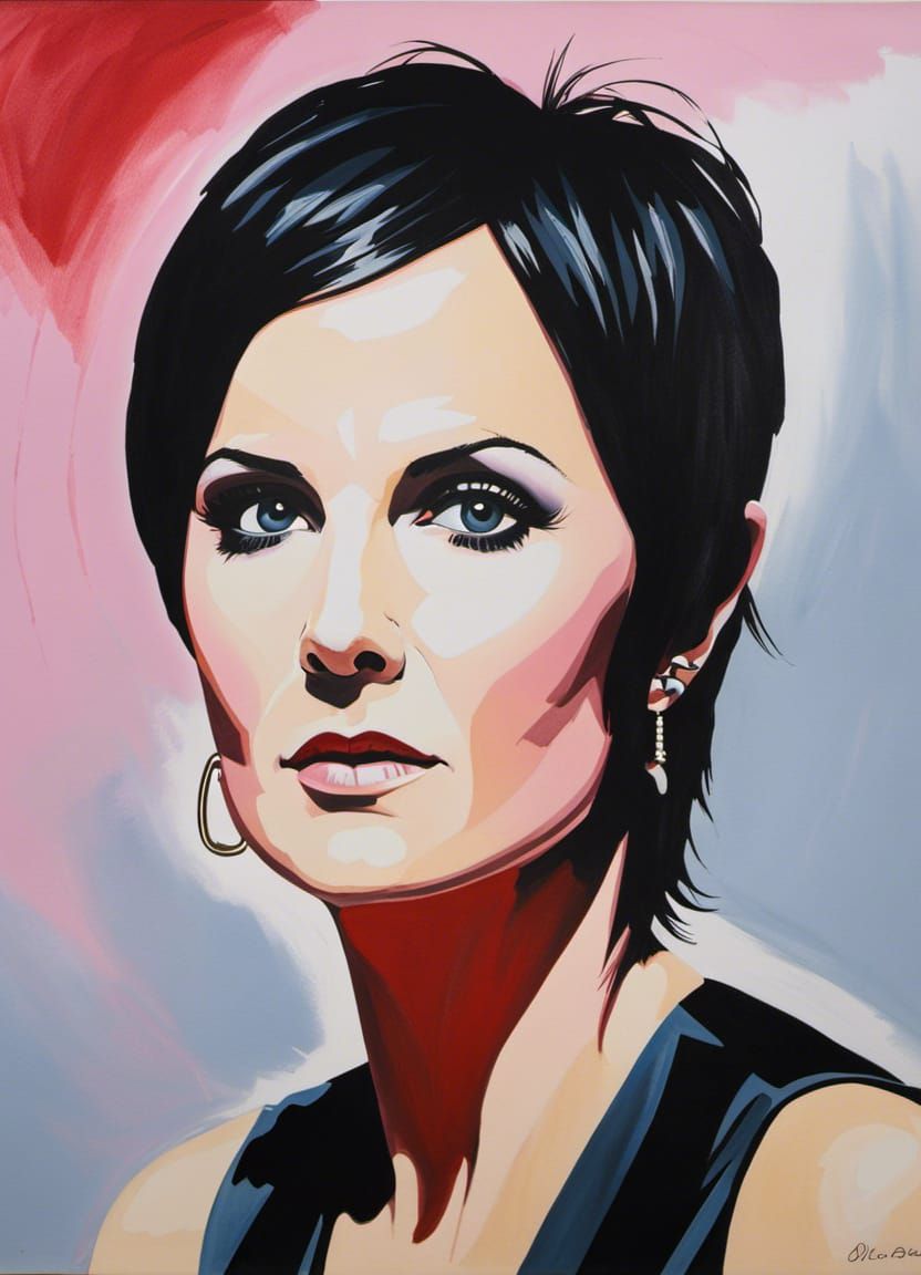 Dolores O'Riordan: Gouache Portrait