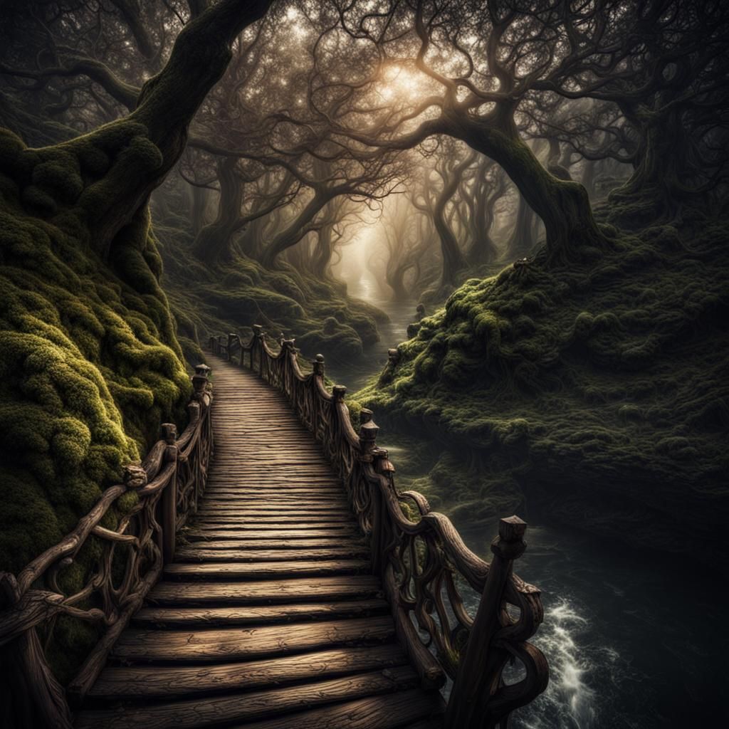 Enchanted Elven Trail in Ethereal Light