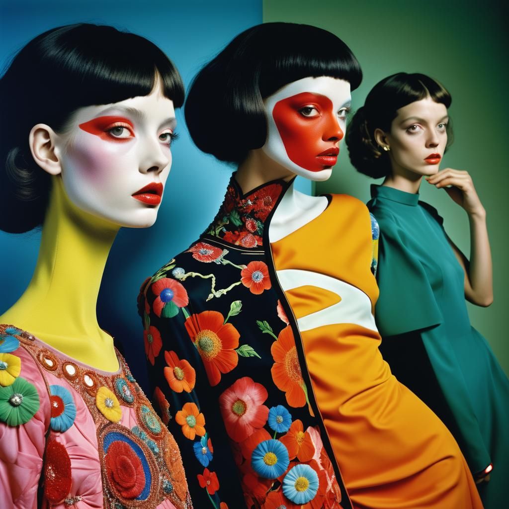 Surreal Simultaneous Dresses: LaChapelle-Inspired Photo