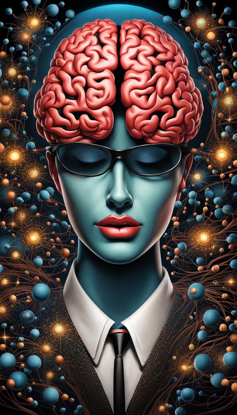 Real human emotion when brain overfilled dopamine and seroto...