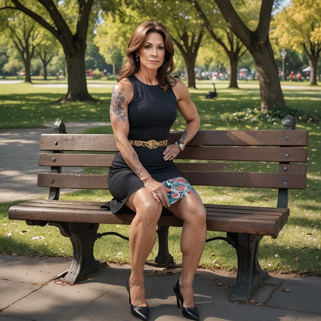 Alice in Wonderland Bodybuilder in the Park