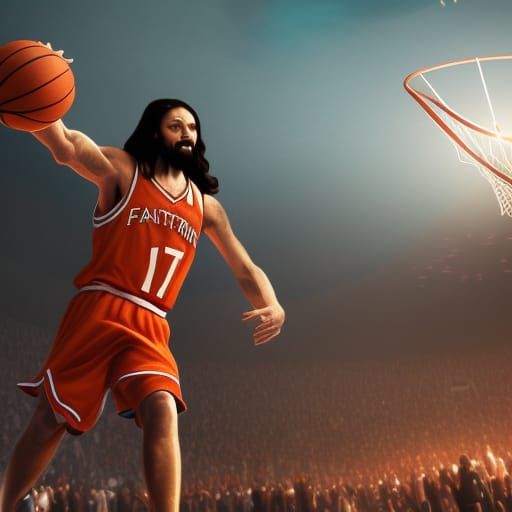 Jesus Ballin': Detailed Matte Painting in 8k