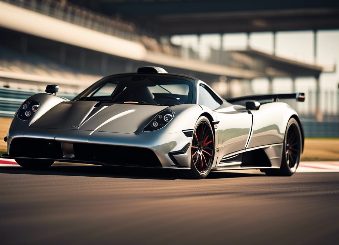 Hybrid Supercar on Racetrack in 4K