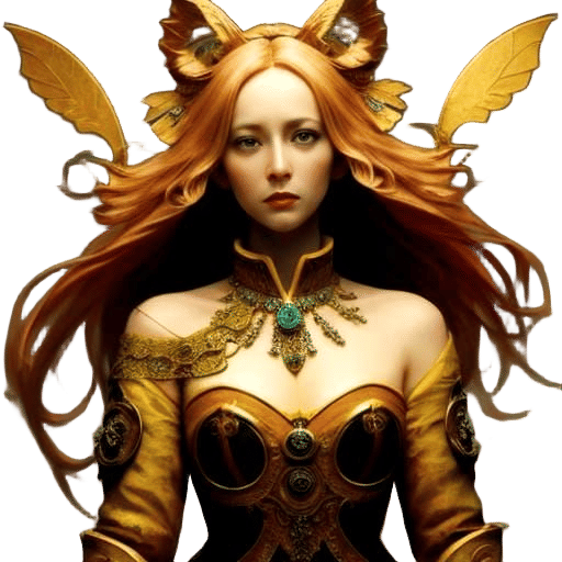 Fractal Celtic Hair Mosaic in Photorealistic Cloisonné Style