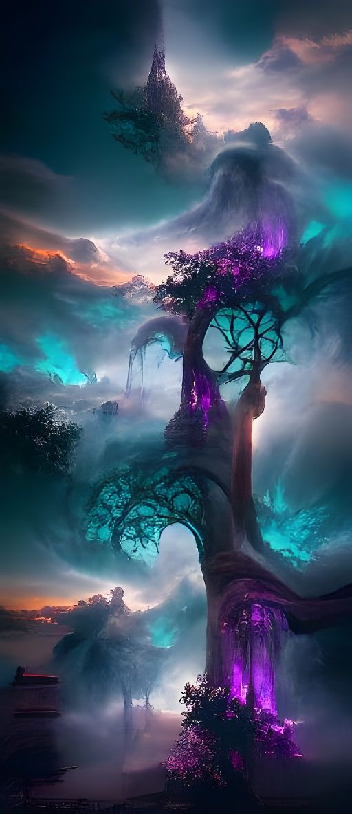 Mystical Tree: Epic Digital Matte Painting
