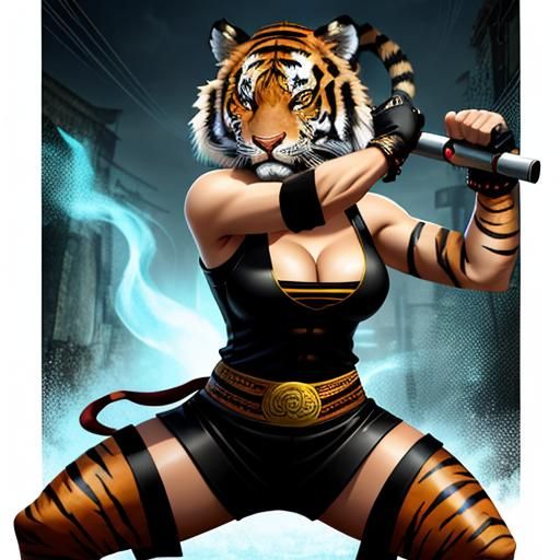 Anthropomorphic South China Tiger Kung Fu Master