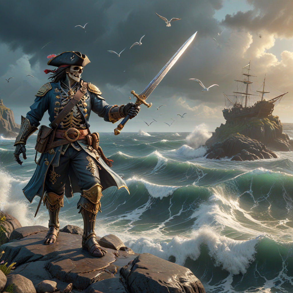Epic Pirate Skeleton in Epic 3D Game Art