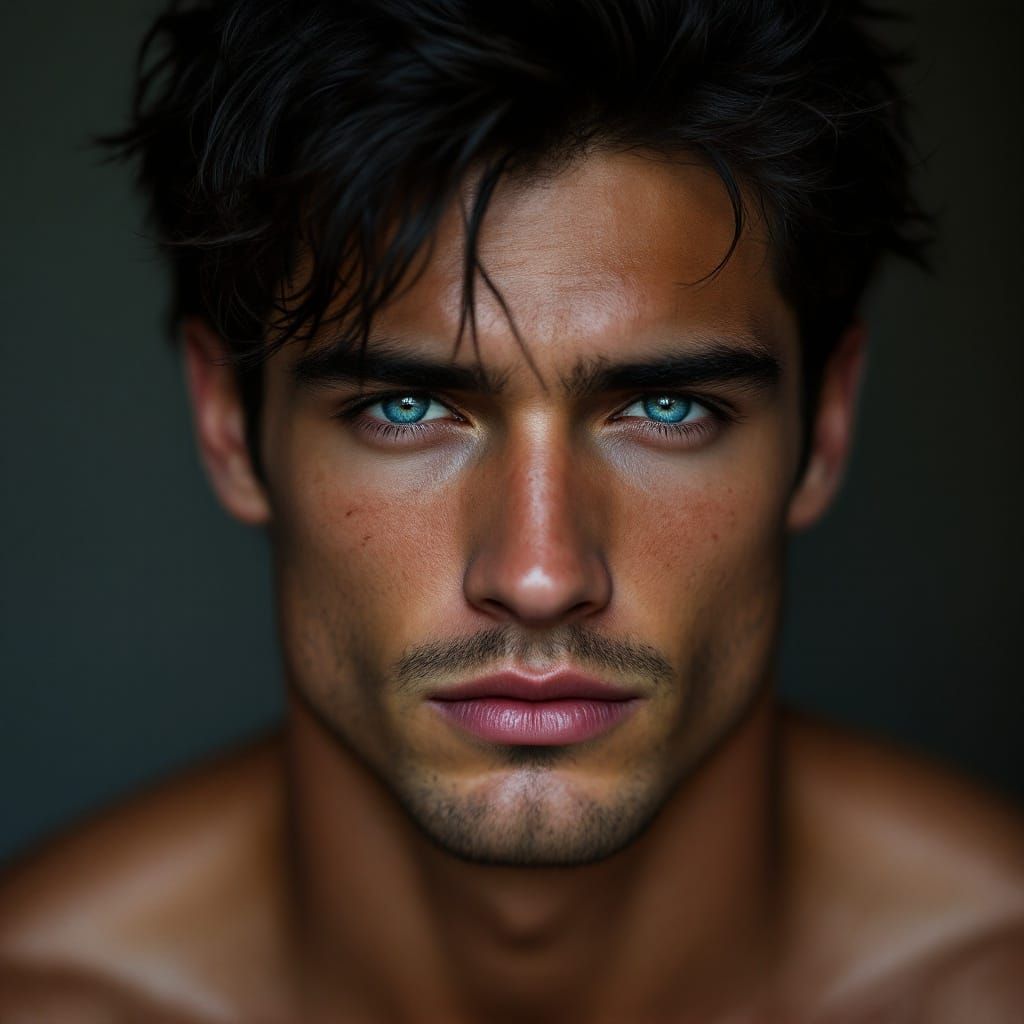 Hyper-Realistic Portrait of a Brooding Athlete