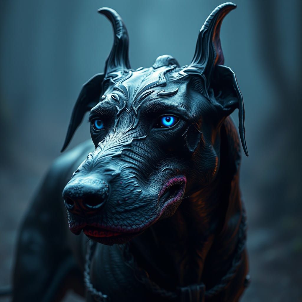 Dark Fantasy Demon Dog Concept Art