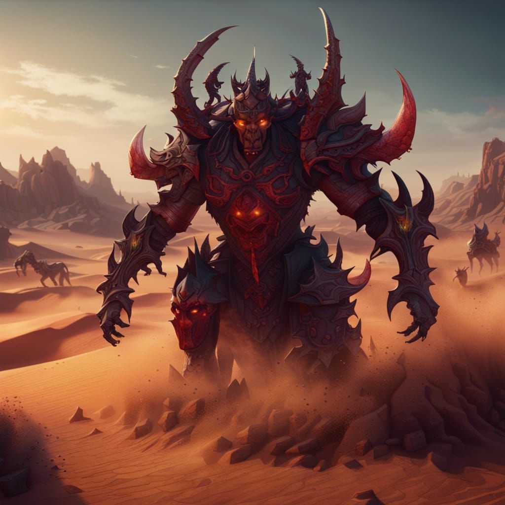 Demon Crusaders in Desert Fantasy Concept Art