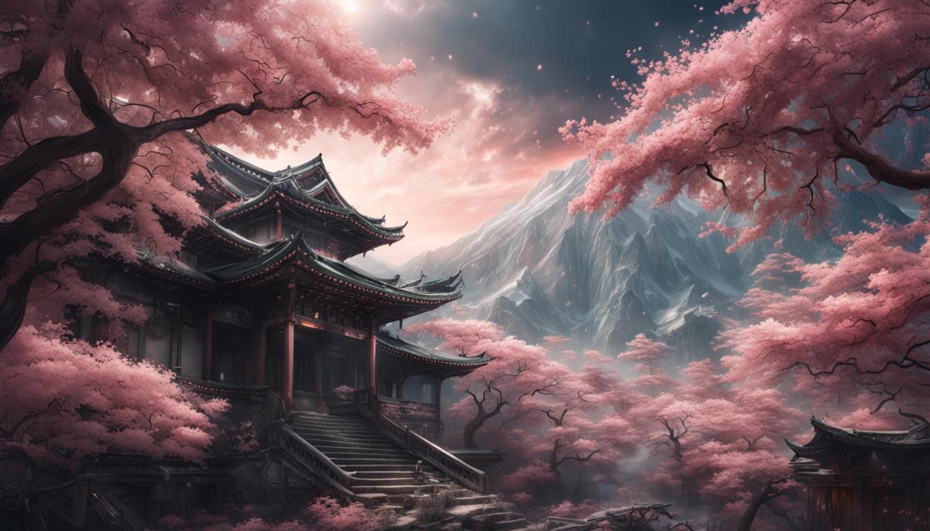 Sakura Dissecting Space-Time: A Digital Masterpiece