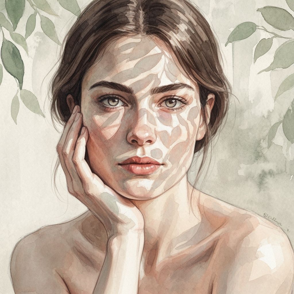 Introspective Woman in Impressionistic Watercolor Style