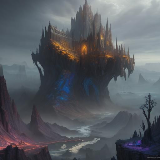 Fantastical Matte Painting in Deep Color