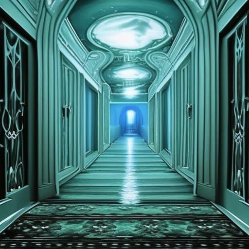 Endless Wooden Hallway: Detailed Matte Painting