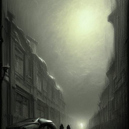 Gothic Horror Car by Doré and Rutkowski