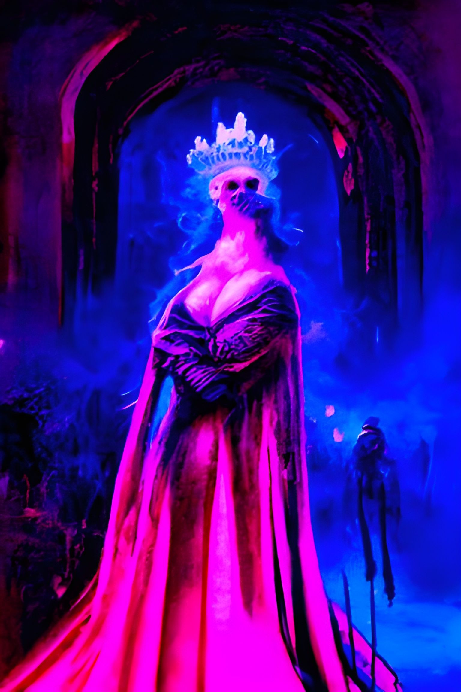 Sinister Queen in Ethereal Synthwave Fantasy