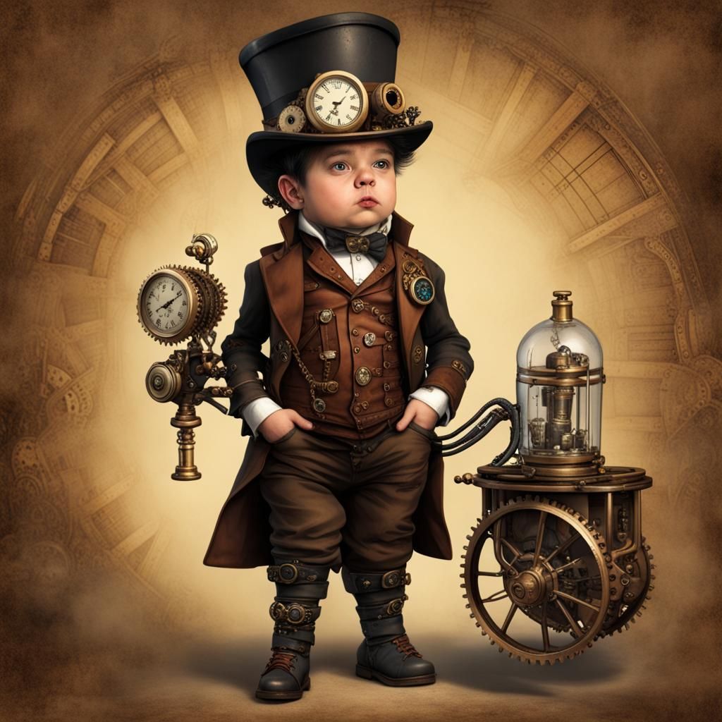 Steampunk Tom Thumb Illustration