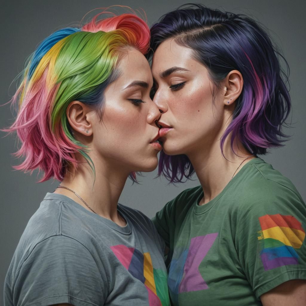 Pride Portrait in Vibrant Digital Painting Style