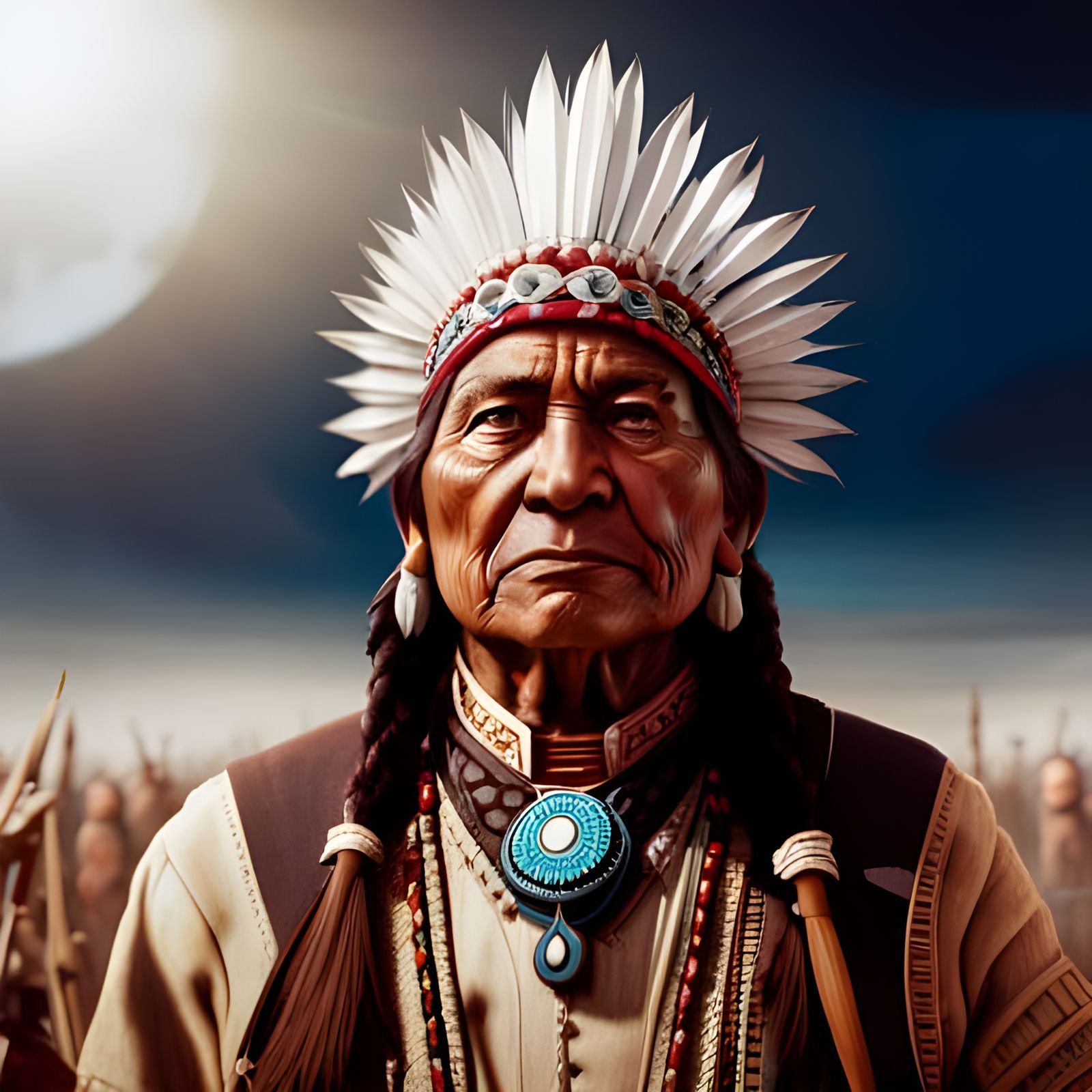 la cérémonie du soleil de Sitting Bull, chef de la tribu Hunkpapa Sioux