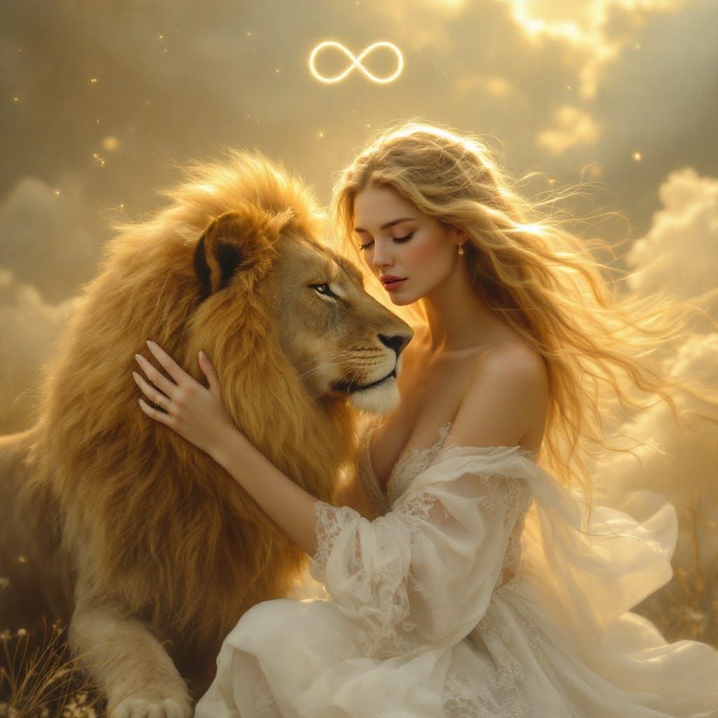 Serene Strength in Ethereal Dawn