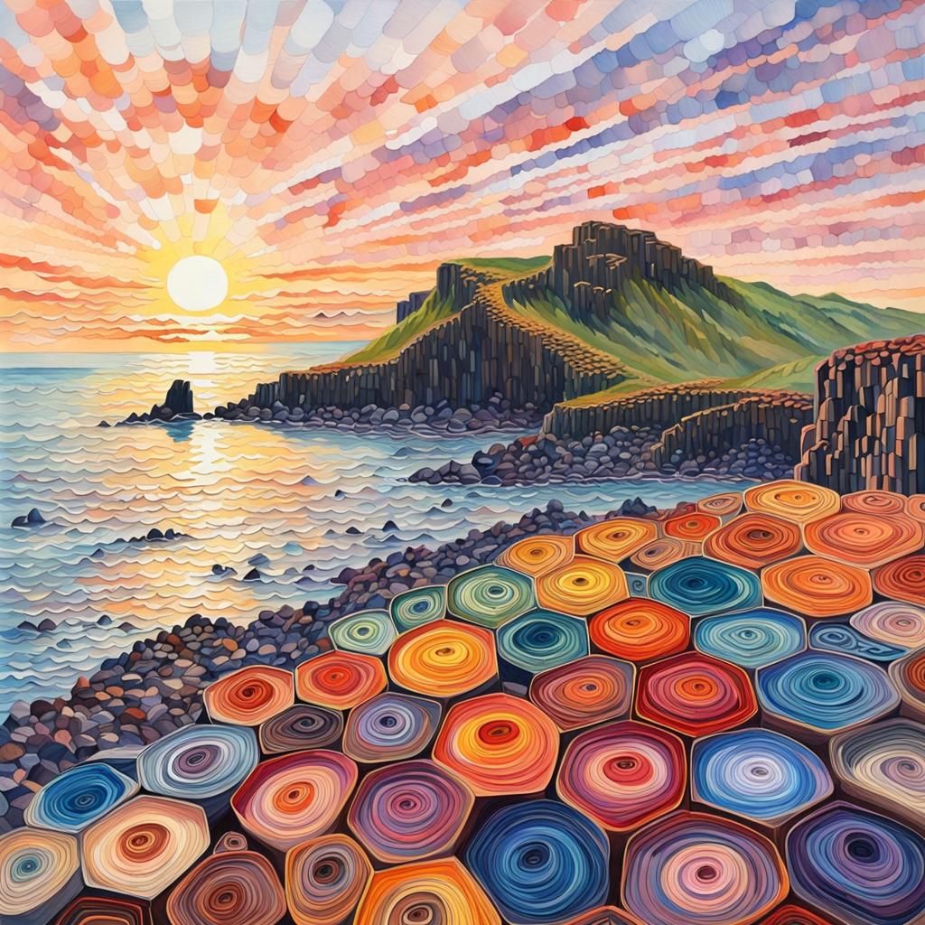 Giant's Causeway at sunrise