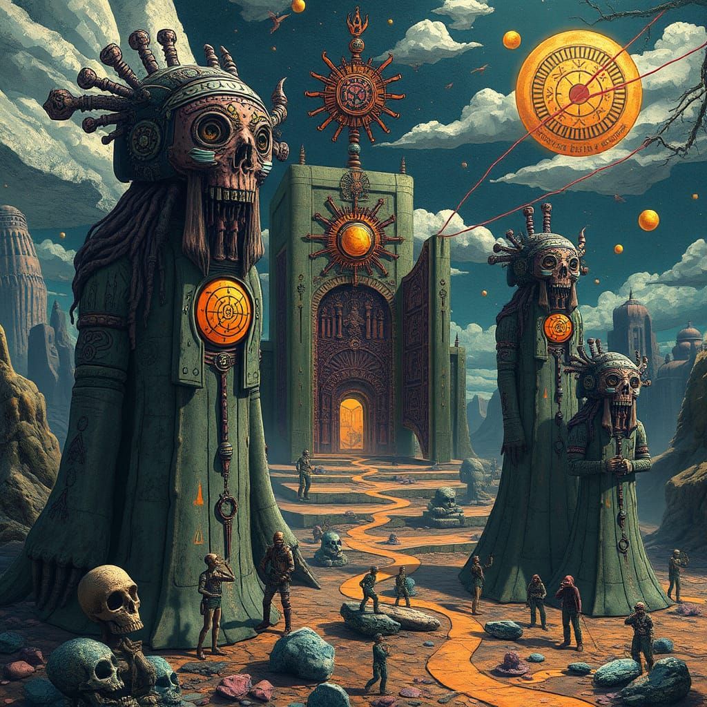 Pre-Adamic Software Glyphs in Psychedelic Style