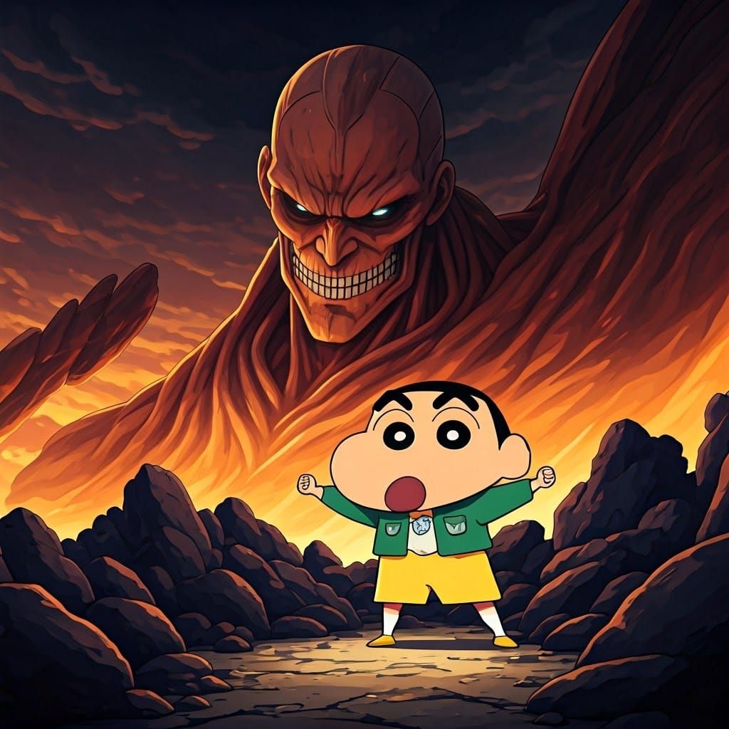 Crayon Shin-chan Multilanguage Anime Opening in Studio Trigg...