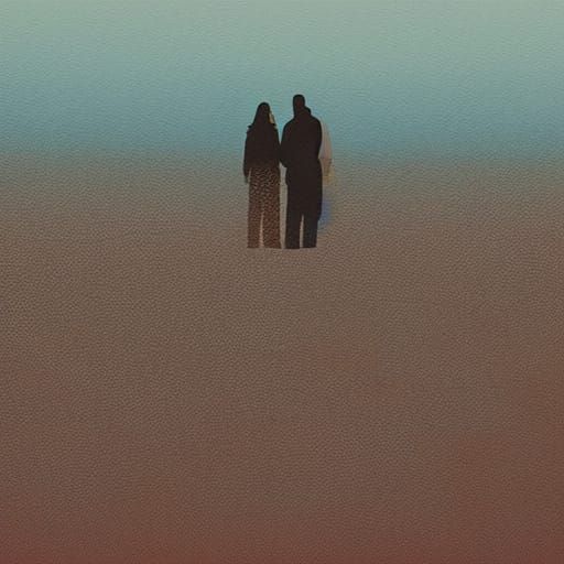 Double Exposure: Desert Silhouettes with Ocean Sunrise