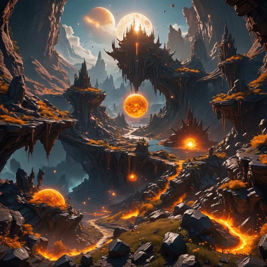 Detailed Solar Storm Fantasy Concept Art
