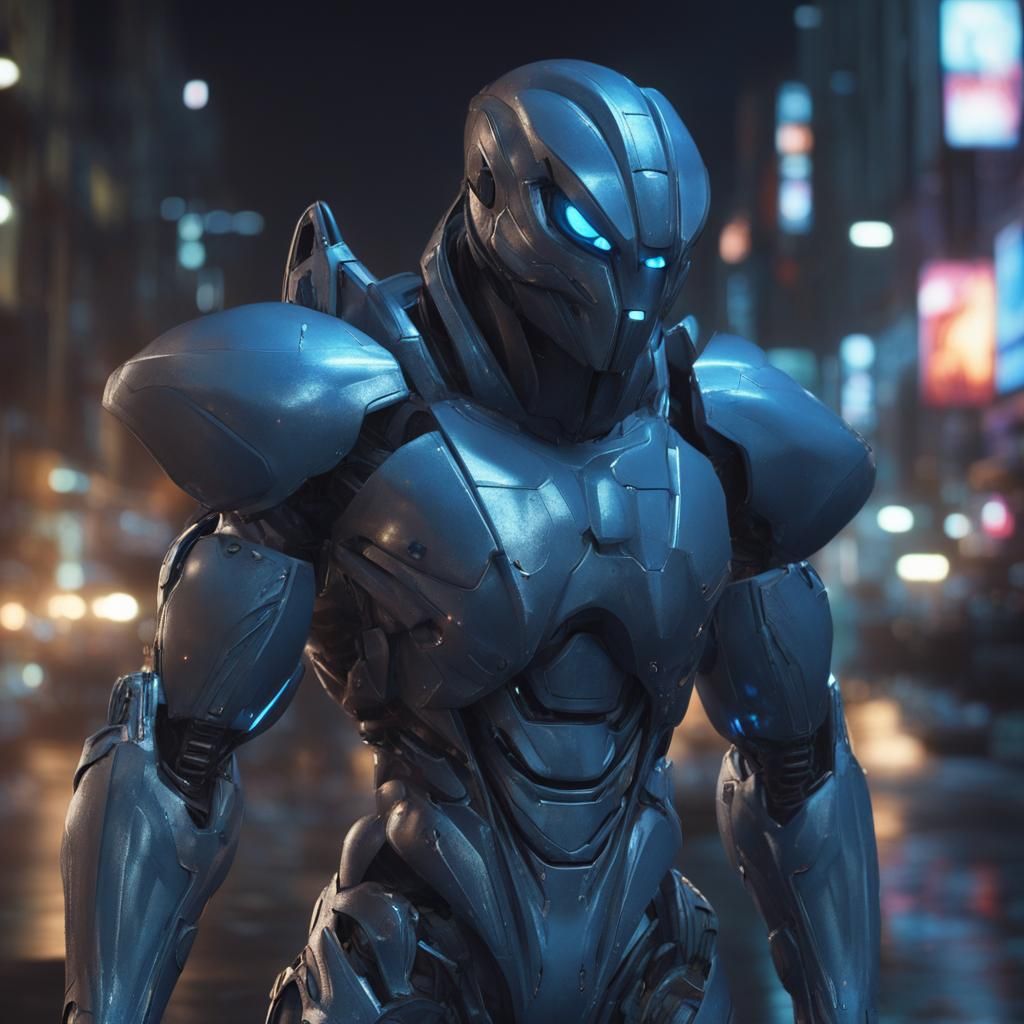 Guyver Unit Stands Heroically in Ruined City