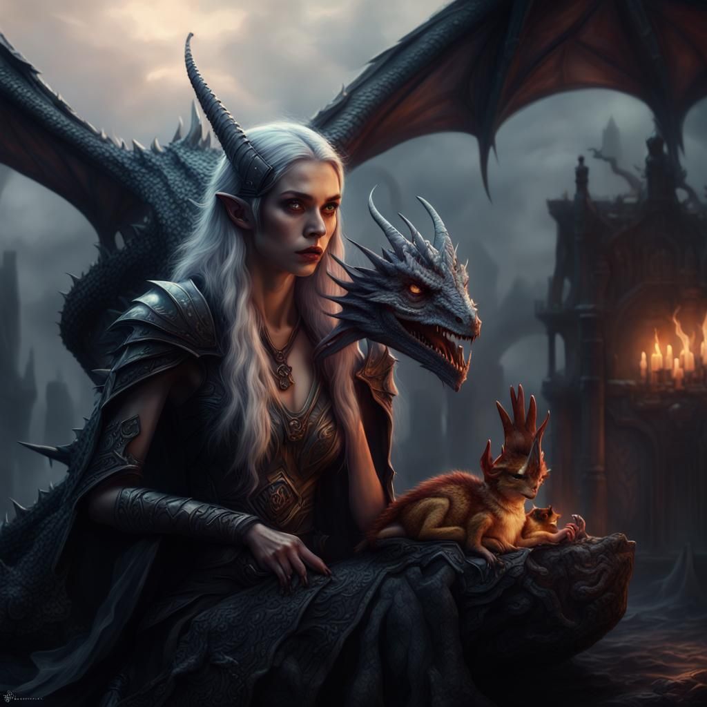 A witch and her pets