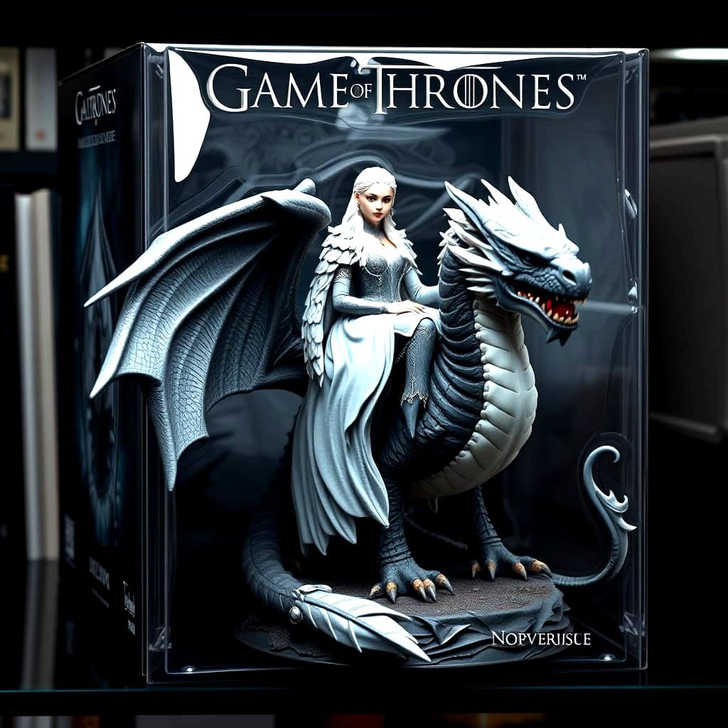 Magnificent Daenerys on Her Dragon, Fantasy Concept Art