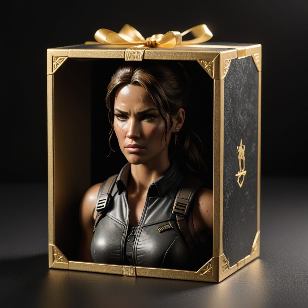 Luxury Lara Croft Action Figure in Elegant Gift Box