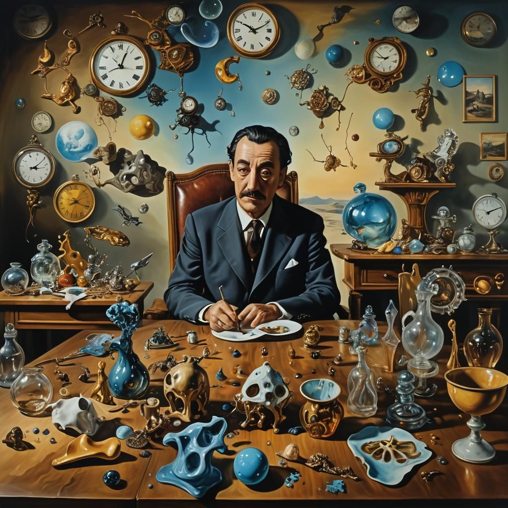 Surreal Oil Painting of a Dreamlike Scene