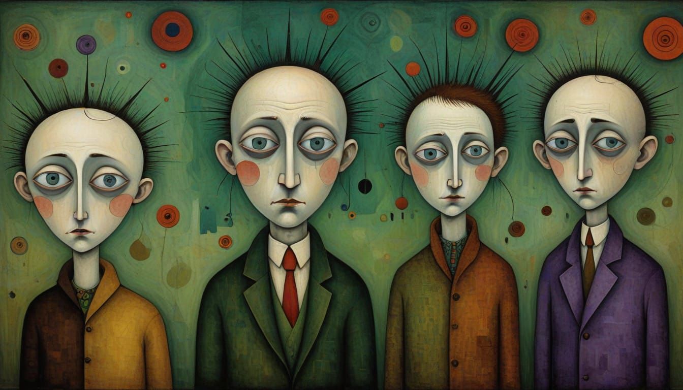 A Cubist Surrealist Portrait of Disquieting Surveillance