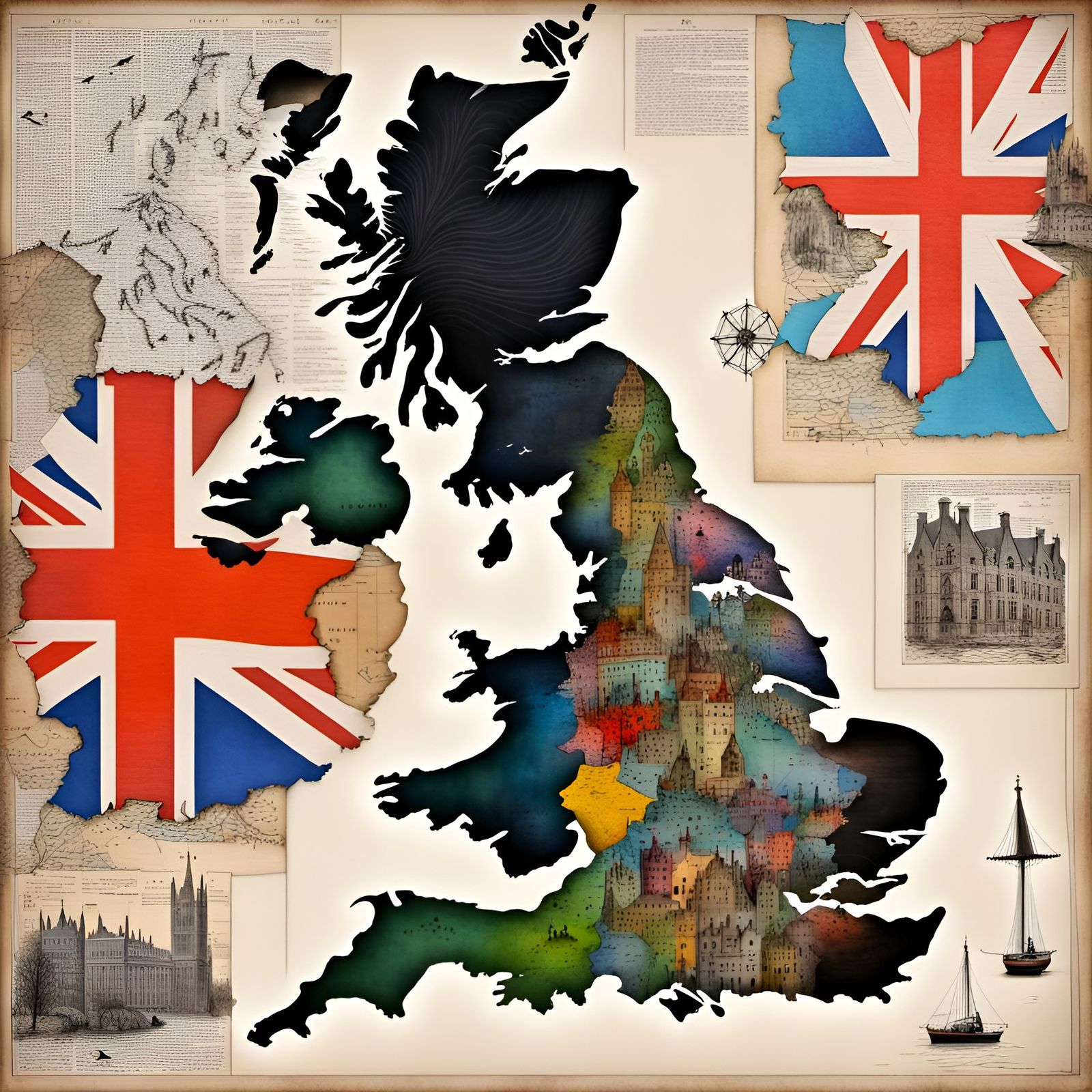 Creative Map of Great Britain