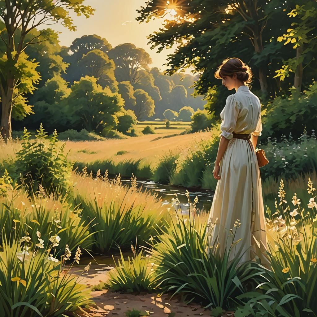 Romantism in the style of John Singer Sargent