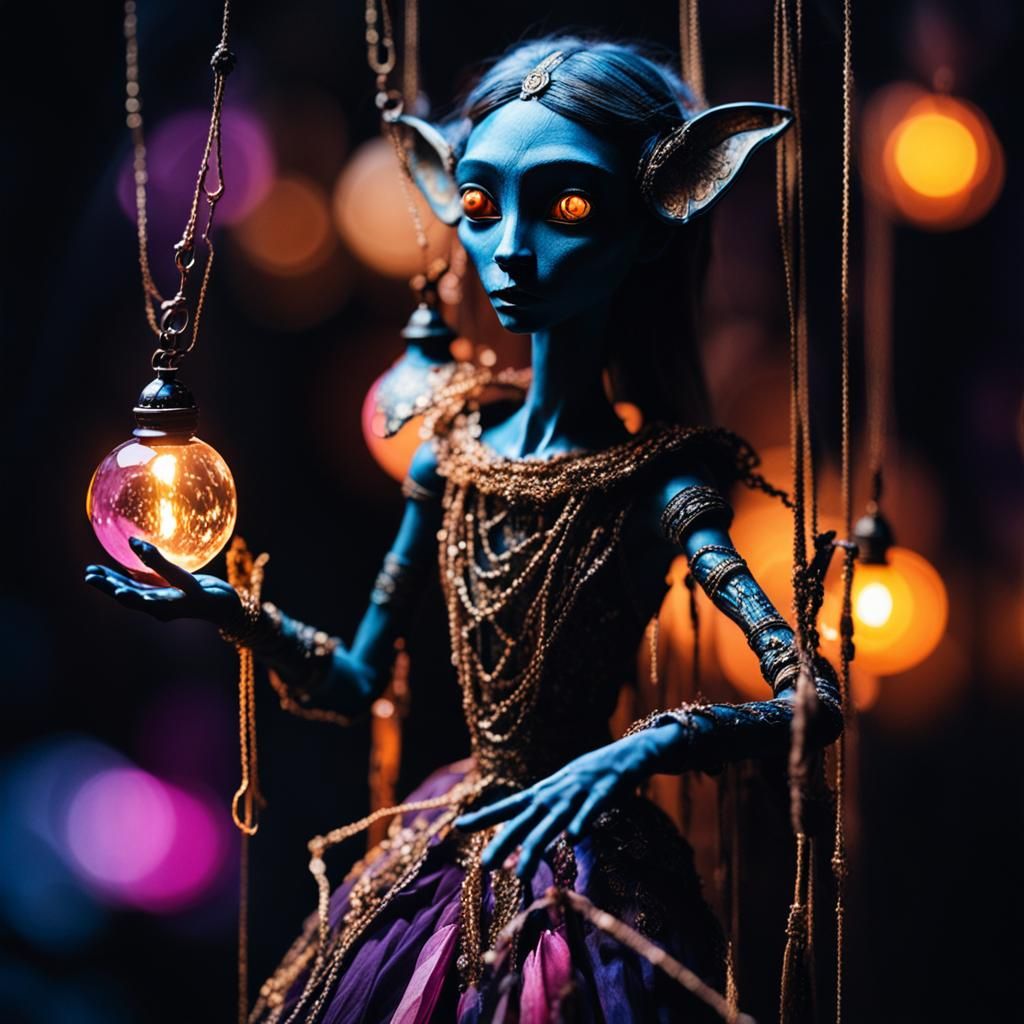 Bioluminescent Marionette with Enchanting Radiance